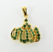 EMERALD & GOLD PENDANT