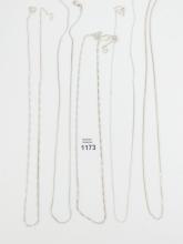 5 STERLING SILVER NECK CHAINS