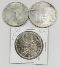 3 CANADIAN SILVER COINS