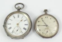 2 ANTIQUE SILVER POCKET WATCHES