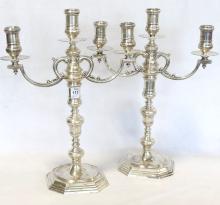 PAIR OF BIRKS STERLING CANDELABRA