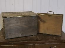 BRASS BIN AND MAGAZINE RACK