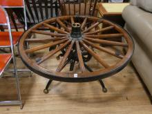 WAGON WHEEL COFFEE TABLE