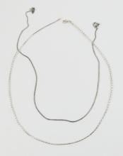 2 STERLING NECK CHAINS