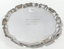 STERLING FOOTED TRAY