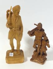 TWO WOODEN CARVINGS