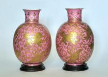 PAIR OF CROWN DERBY VASES