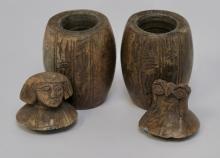 EGYPTIAN CANOPIC JARS