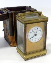 FRENCH CARRIAGE CLOCK WITH CASE