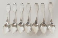 SEVEN EARLY CANADIAN SILVER SPOONS