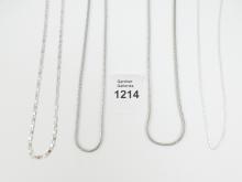 8 STERLING NECK CHAINS