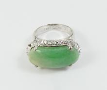 JADE & DIAMOND RING