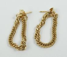 PAIR GOLD EARRINGS