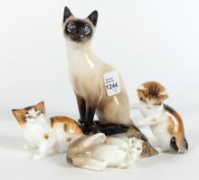 4 ROYAL DOULTON CAT FIGURINES