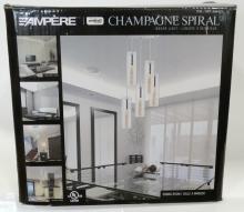 CHAMPAGNE SPIRAL LIGHT FIXTURE