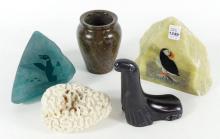 STONE AND ART GLASS ITEMS