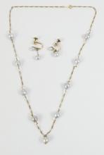 PEARL NECKLACE & EARRINGS