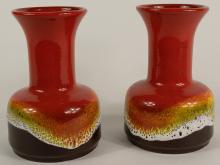 PAIR OF GERMAN POTTERY VASES