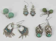 STERLING & TURQUOISE EARRINGS