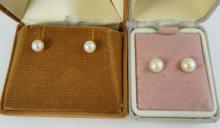 4 PAIRS PEARL EARRINGS