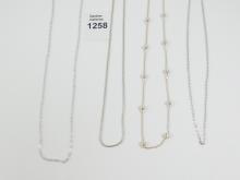 8 STERLING NECK CHAINS