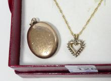 GOLD NECKLACE AND LOCKET