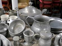 COLLECTION OF PEWTER