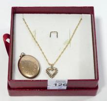 GOLD NECKLACE AND LOCKET