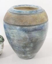TWO PIECES OF RAKU POTTERY