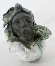 TWO PIECES OF RAKU POTTERY