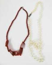 5 BEADED NECKLACES