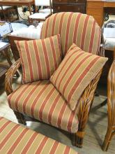 BOCA RATTAN ARMCHAIR AND OTTOMAN