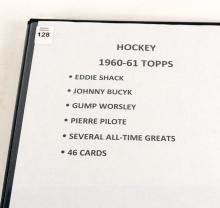 BINDER OF 1960-61 TOPPS HOCKEY CARDS