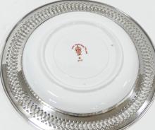 STERLING RIMMED DERBY DISH