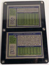 1972 JOE NAMATH AND JOHN UNITAS CARDS