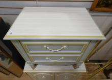 PAINTED NIGHTSTAND AND BACHELOR'S CHEST