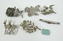 14 VINTAGE PINS & BROOCHES