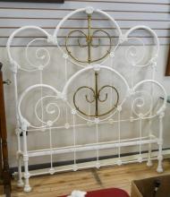 PAINTED CAST IRON BED