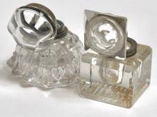 GLASS INKWELLS