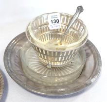 FOUR STERLING CONDIMENT BOWLS
