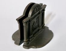 ANTIQUE LOCK AND BOOKENDS