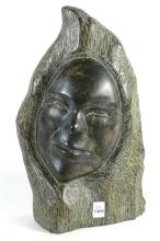 LARGE STONE BUST BY KELLY QIMIRPIK