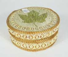 IROQUOIS QUILL BIRCHBARK BOX
