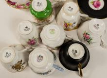 8 ENGLISH CUPS & SAUCERS