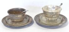 FOUR STERLING CONDIMENT BOWLS