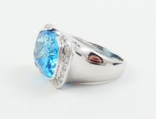 TOPAZ & DIAMOND RING