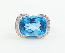 TOPAZ & DIAMOND RING