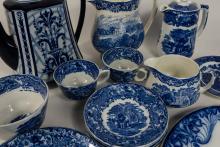 ANTIQUE BLUE & WHITE CERAMICS