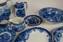 ANTIQUE BLUE & WHITE CERAMICS