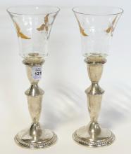 PAIR OF BIRKS STERLING CANDLESTICKS